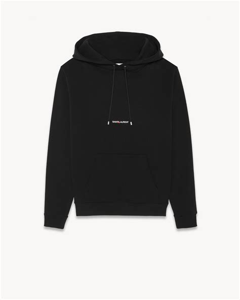 fleece ysl logo weiß|YSL knitted hoodie.